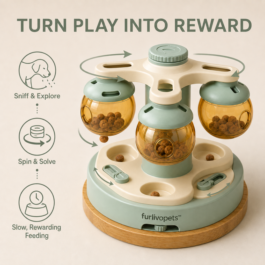 Furlivopets™ Spin & Seek Multi-Pet Foraging Carousel