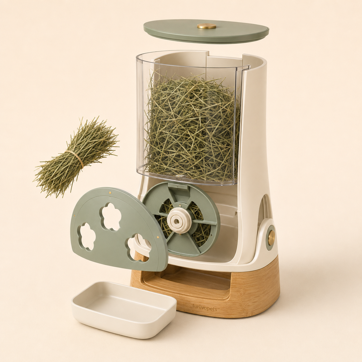 Furlivopets™ CloverFlow Smart Hay Feeder