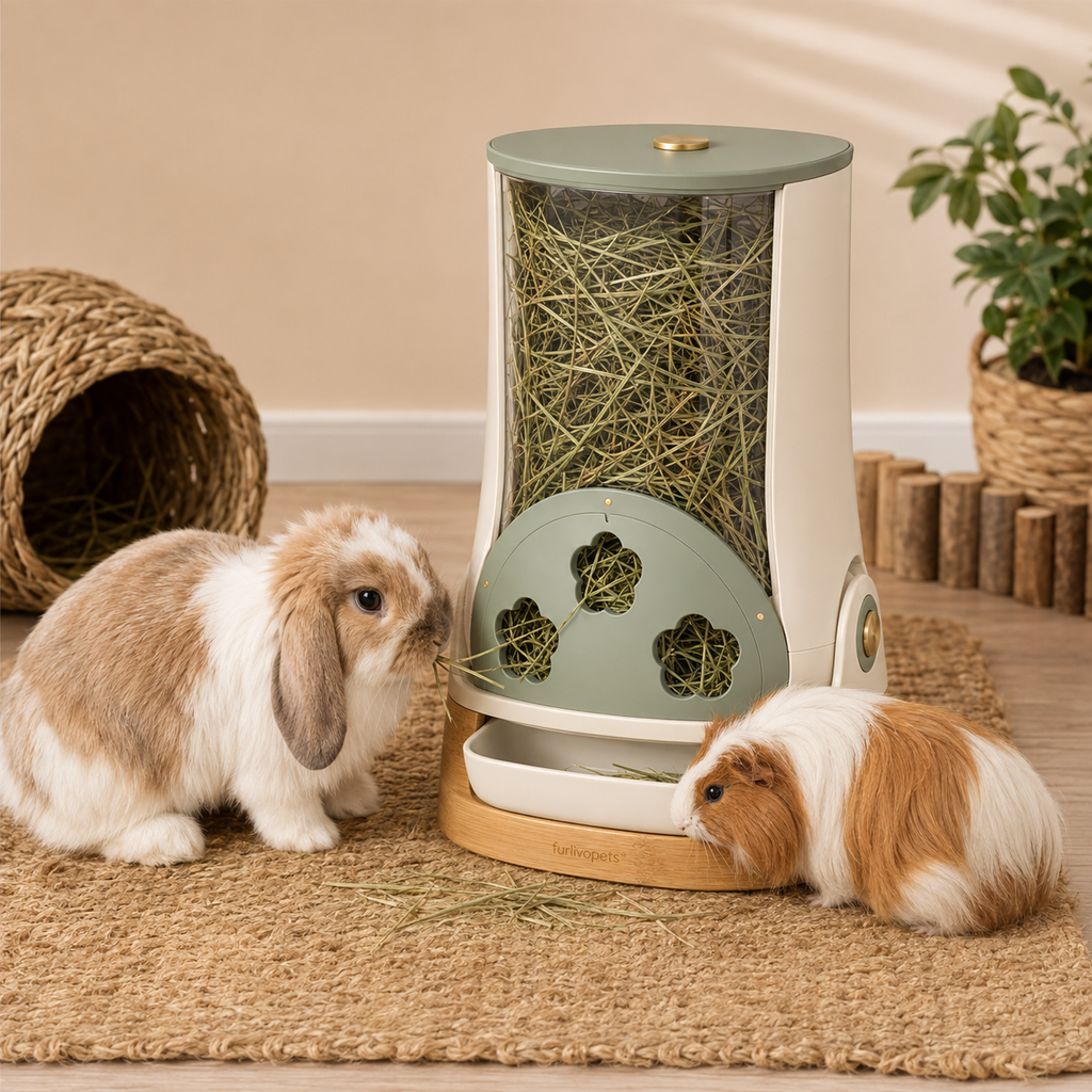 Furlivopets™ CloverFlow Smart Hay Feeder