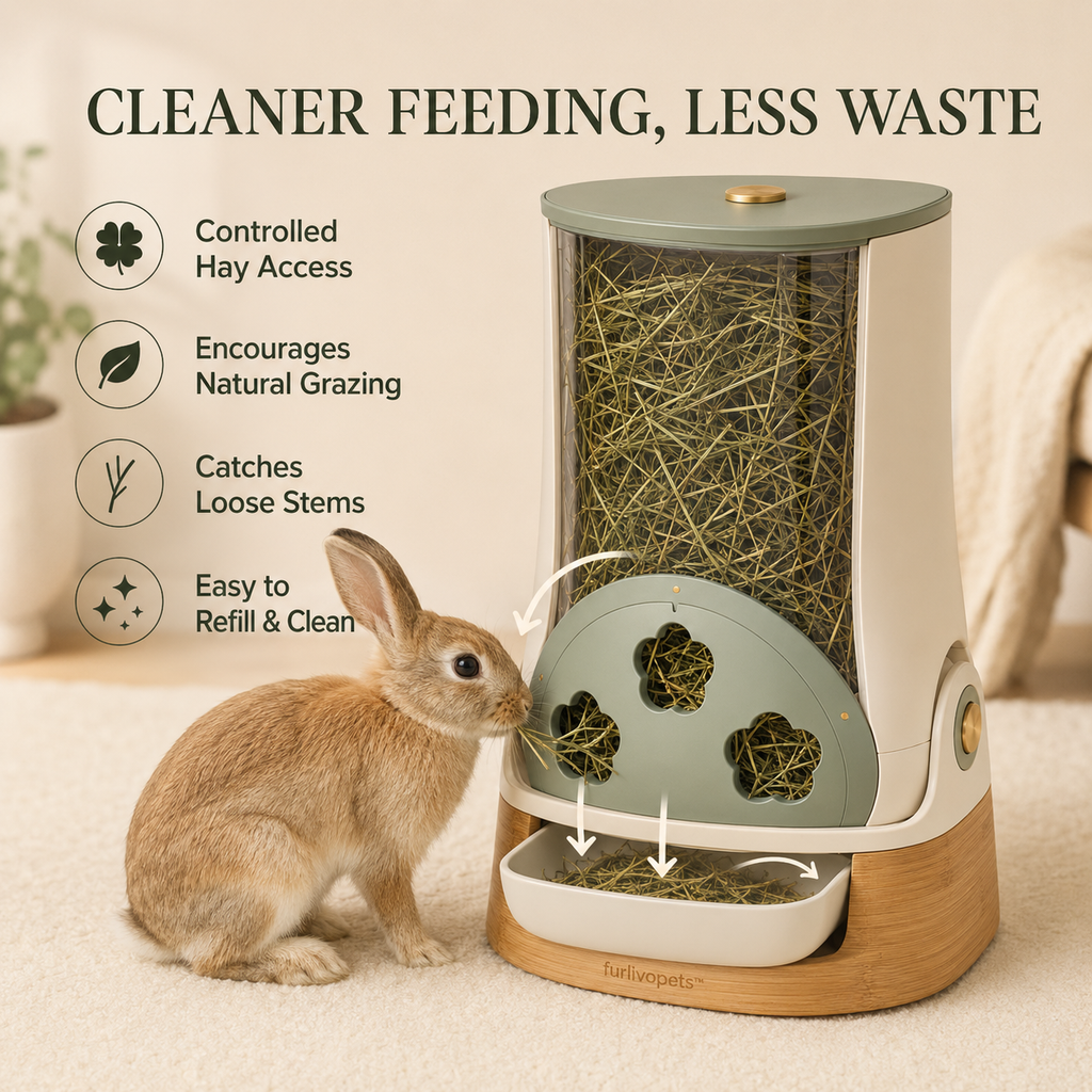 Furlivopets™ CloverFlow Smart Hay Feeder