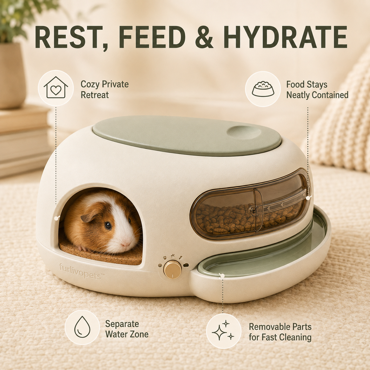 Furlivopets™ DewVault Humidity Hide Observatory