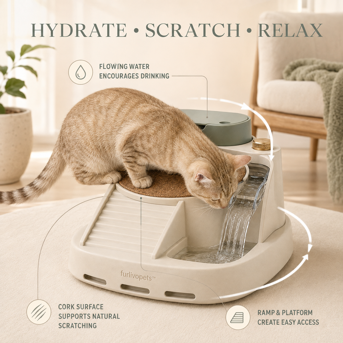 Furlivopets™ CascadeShell Basking Filter Isle