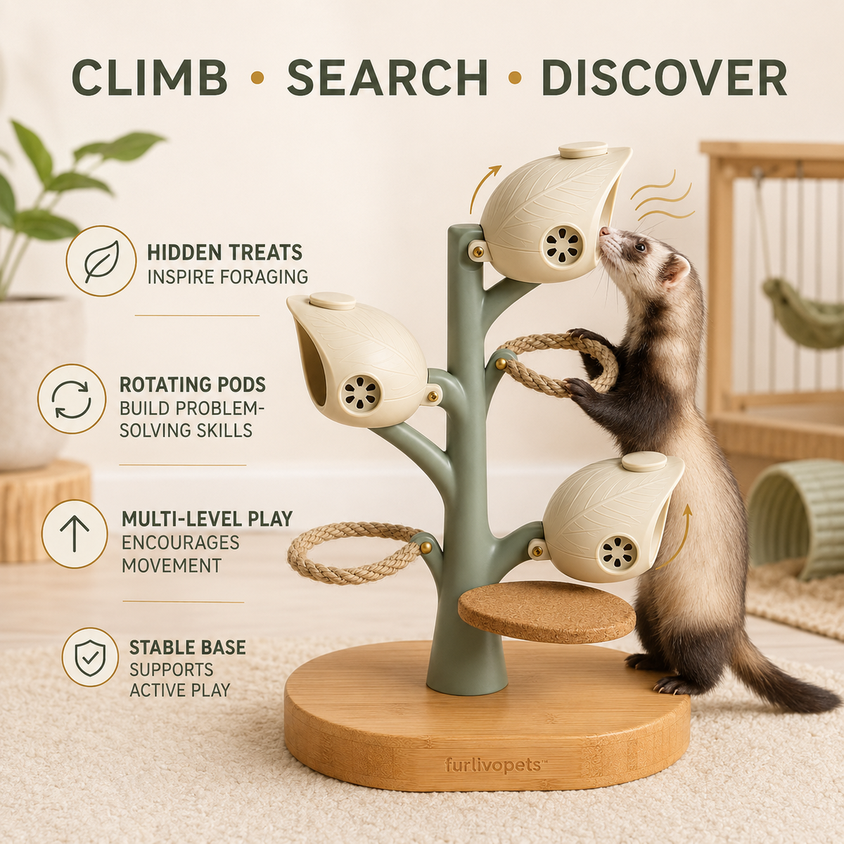 Furlivopets™ CanopyNest Foraging Tower